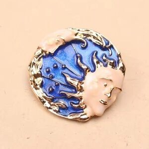 La Petite Soleil Sun Moon Brooch